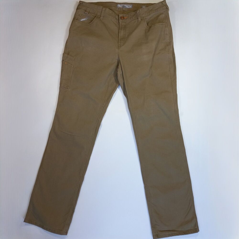 Ariat Women 33L Rebar Made Tough Field Khaki Tall Pants 10039150 35" inseam